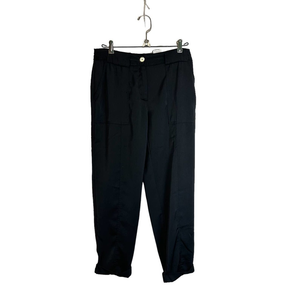 Michael Kors Basic Pants Women's sz. Petite S Black w/ 2 Pockets‎ Folded Hem